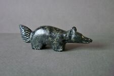 Vintage Zuni Fetish Marble Wolf/Fox Carving By Peter Sr. & Dinah Gasper picture