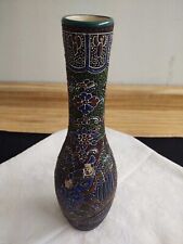 Vtg. Moriage Japanese? long, slender styled vase. picture