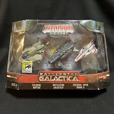 Battlestar Galactica Die-Cast Titanium Micro Machines SDCC 3 Pack Sealed 2007 picture