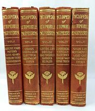 Antique 1915 Cyclopedia Of Automobile Engineering 5 Volume Encyclopedia Set picture
