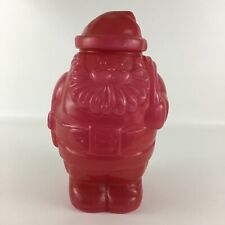 Vintage PackerWare Blow Mold Red Plastic Santa Claus Holiday Cookie Jar USA picture