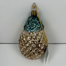 VTG Whitehurst Pineapple Blown Glass Ornament 4.5” picture