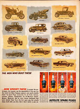 1961 Autolite Spark Plugs Print Ad Ford Falcons Fairlines Galaxies Thunderbirds picture