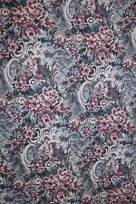 6 YDS ROMANTIC FLORAL TAPESTRY Upholstery Fabric 505 Victorian Sofa Blue Kimball picture