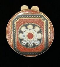 New Exotic Gold, Red & Black Faux Leather Persian Design Compact picture