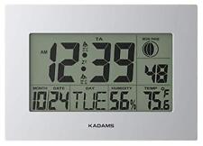 Kadams Large Digital Wall Clock Dual Alarm With Snooze Function Silver picture