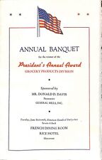 1942 General Mills Rice Hotel Presidents Annual Award Banquet Program CPB1 picture