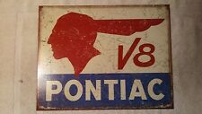 Pontiac V8 Metal Tin Sign picture