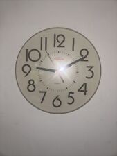 Vintage Sunbeam Quartz Wall Clock ￼12” Diameter ￼ Chip@bottom against wall picture
