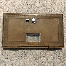 Bronze American Post Office Postal Mail Box Door Dial Combination Large 1958 picture