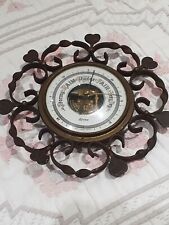 Lovely Vintage Wall Mounted Diplex Barometer Metal Decorated picture