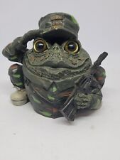Toad Hollow Salute Your Troops Frog Soldier Figure Garden Decor Indoor/Outdoor picture