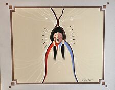 Justin Tso Original Artwork Painting Navajo Native American Singing Man Signed picture