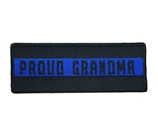 Proud Grandma Police Thin Blue Line Law Enforcement 4 inch Patch IV5158 F2D18L picture