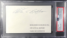 WARREN BUFFETT SIGNED AUTOGRAPHED PAPER BERKSHIRE HATHAWAY GEICO GATES PSA COA picture