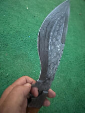 12” FULL TANG DAMASCUS STEEL HUNTING KUKRI SURVIVAL BOWIE KNIFE WITH SHEATH picture