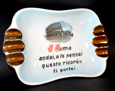 Vintage Roma Porcelain Italian Ashtrays Ceramic Italy  