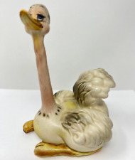 Vintage Josef Originals Ceramic Ostrich Mother Figurine 1960's Bird picture