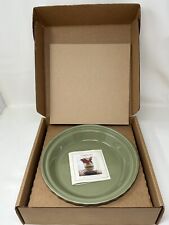 Longaberger Pottery Sage Woven Traditions 10 Inch Pie Plate ~ New In Box picture