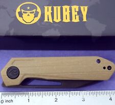 KUBEY Knife Royal Tactical Liner Lock Tan G10 Handles D2 Tool Steel Blade picture