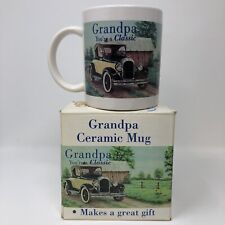 Grandpa You're A Classic Coffee Mug Gift Classic Car Design Vintage 1998 NOS picture