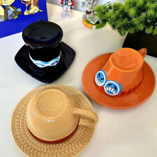 Anime One Piece Luffy Ceramics Mug Ace Sabo Hat Mug Figure Cup Desktop Decor Mug picture