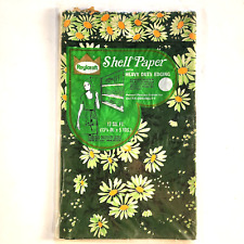 Vintage Roylcraft Shelf Paper Green w/Flowers Heavy Duty Edge Unopened 17 sq ft picture