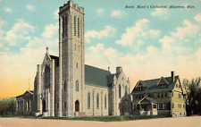Cheyenne WY Wyoming, Saint Mary's Cathedral Church, Vintage Postcard picture