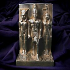 Rare Ancient Egyptian Antique Statue - Menkaure & Hathor Black Figurine, BC picture