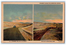 c1940's Highway Across The American Sahara Multiview Unposted Postcard picture
