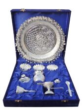 Pure Brass Pooja Thali Set With Valvet Box picture