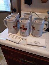 Leinenkugel's Brewing.Lot  Of 5 Bock Collectible Beer Mugs 1990 Limited Edition  picture