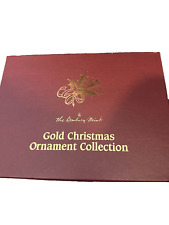 Danbury Set Of 11 Gold Christmas Ornaments 1980s 90's Mint Condition @115 picture