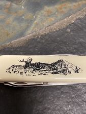 Multi blade Swiss Army Knife with buck Deer on the handle picture