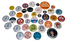 Lot of 38 Vintage Seattle Washington State Pinback Buttons Advertising Politics picture