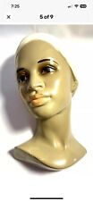 Vintage MCM Marwal Chalkware Wall Bust ~ Woman w Turbin picture