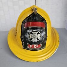 Vintage Cairns Metal Fire Helmet Yellow  picture