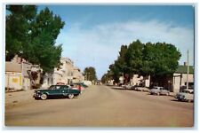 c1960's Street Scene Looking North Choteau Montana MT Unposted Vintage Postcard picture