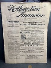 May 1892 NORTHWESTERN FINANCIER, Denver CO, Mormon Temple, Mining, Farming picture