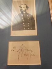 Framed Union General Quincy A Gillmore CDV and Cut Autograph picture