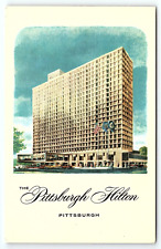 1950s PITTSBURGH PA THE PITTSBURGH HILTON HOTEL GOLDEN TRIANGLE POSTCARD P2139 picture