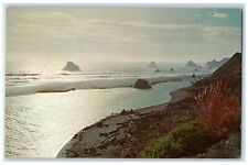 c1960s Russian River Meets The Pacific Scene At Jenner-By-The-Sea CA Postcard picture