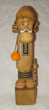 Folk Art USSR Russian Carved Wooden Man Woodcutter picture