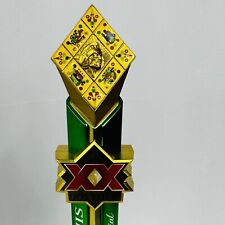 Dos Equis XX Lager Especial Cerveza Beer Tap Handle 15” With Aztec Topper picture