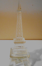 VINTAGE CUT ETCHED GLASS EIFFEL TOWER 6 INCHES TALL picture