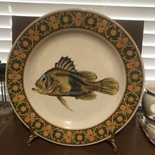 Vintage Exotic Japanese Fish Wall Charger 12 1/2 Inches picture