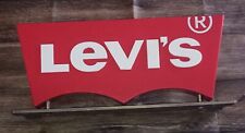 Vintage Red Tab LEVI'S Denim Jeans Retail Store Display Advertising Stand Sign picture