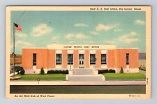 Big Spring TX-Texas, U.S. Post Office, Antique Vintage Souvenir Postcard picture