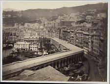 Alfred Noack, Italy, Genoa, Vintage Marble Terrace Albumen Print Draw a picture