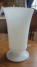 WHITE Milk GLASS Vase  E O Brody Co Ribbed Design M 5000 Cleveland Ohio,USA  picture